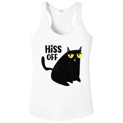 Black Cat Hiss Off For  Meow Cat Gifts Ladies PosiCharge Competitor Racerback Tank