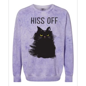 Black Cat Humor Hiss Off Meow Cat Colorblast Crewneck Sweatshirt