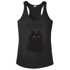 Black Cat Humor Hiss Off Meow Cat Ladies PosiCharge Competitor Racerback Tank