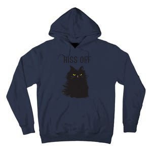 Black Cat Humor Hiss Off Meow Cat Tall Hoodie