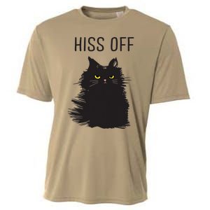 Black Cat Humor Hiss Off Meow Cat Cooling Performance Crew T-Shirt