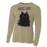 Black Cat Humor Hiss Off Meow Cat Cooling Performance Long Sleeve Crew