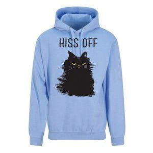 Black Cat Humor Hiss Off Meow Cat Unisex Surf Hoodie