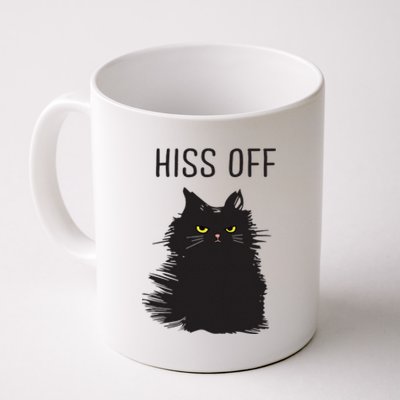 Black Cat Humor Hiss Off Meow Cat Coffee Mug