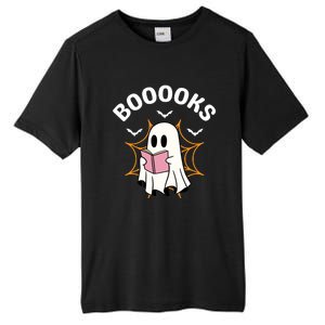 Booooks Cute Halloween Ghost Read More Books Funny Spooky Tall Fusion ChromaSoft Performance T-Shirt