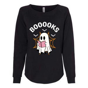 Booooks Cute Halloween Ghost Read More Books Funny Spooky Womens California Wash Sweatshirt