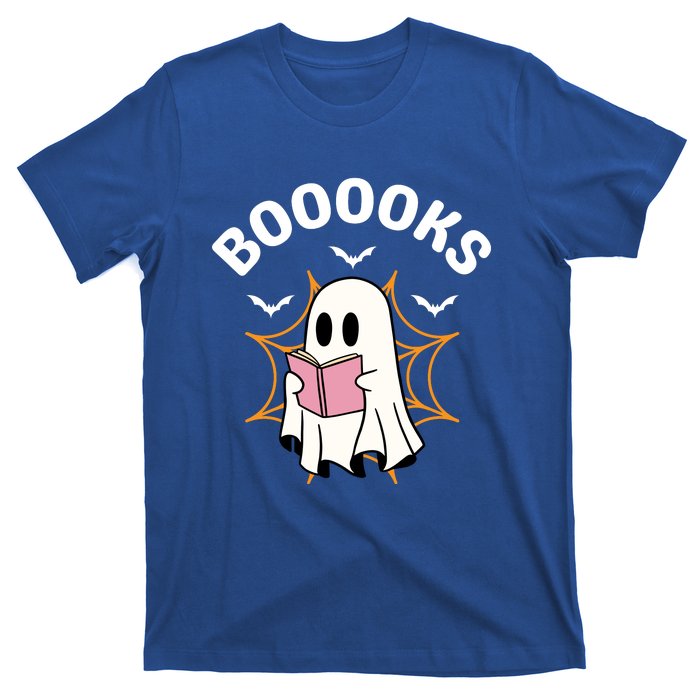 Booooks Cute Halloween Ghost Read More Books Funny Spooky T-Shirt