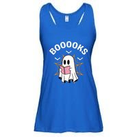 Booooks Cute Halloween Ghost Read More Books Funny Spooky Ladies Essential Flowy Tank