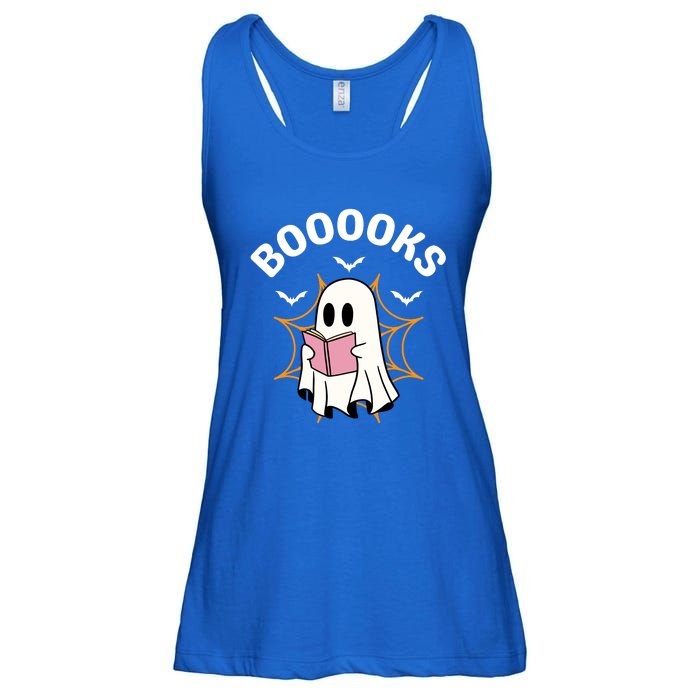 Booooks Cute Halloween Ghost Read More Books Funny Spooky Ladies Essential Flowy Tank