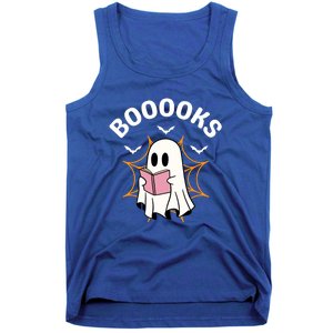 Booooks Cute Halloween Ghost Read More Books Funny Spooky Tank Top