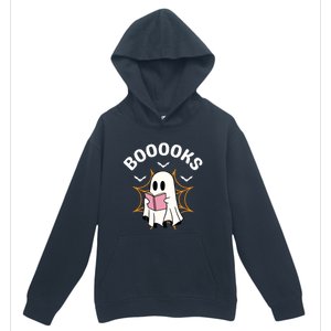 Booooks Cute Halloween Ghost Read More Books Funny Spooky Urban Pullover Hoodie