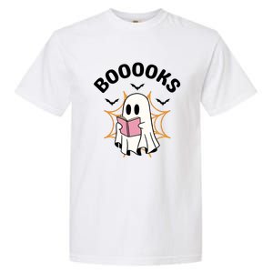 Booooks Cute Halloween Ghost Read More Books Funny Spooky Garment-Dyed Heavyweight T-Shirt