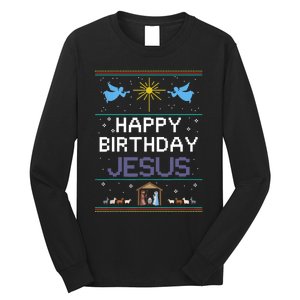 Birthday Cake Happy Birthday Jesus Christian Long Sleeve Shirt