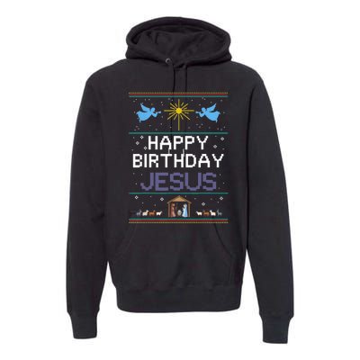 Birthday Cake Happy Birthday Jesus Christian Premium Hoodie