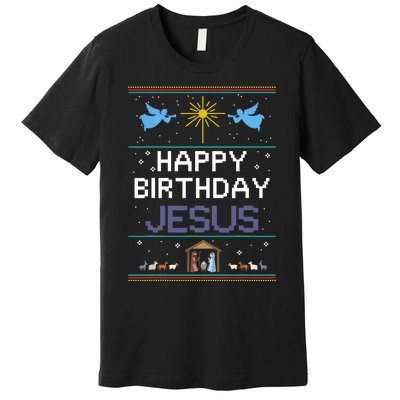 Birthday Cake Happy Birthday Jesus Christian Premium T-Shirt