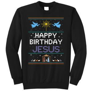 Birthday Cake Happy Birthday Jesus Christian Tall Sweatshirt