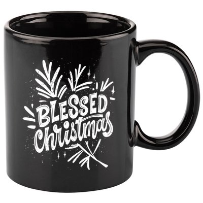 Blessed Christmas Holiday 11oz C Handle Ceramic Mug