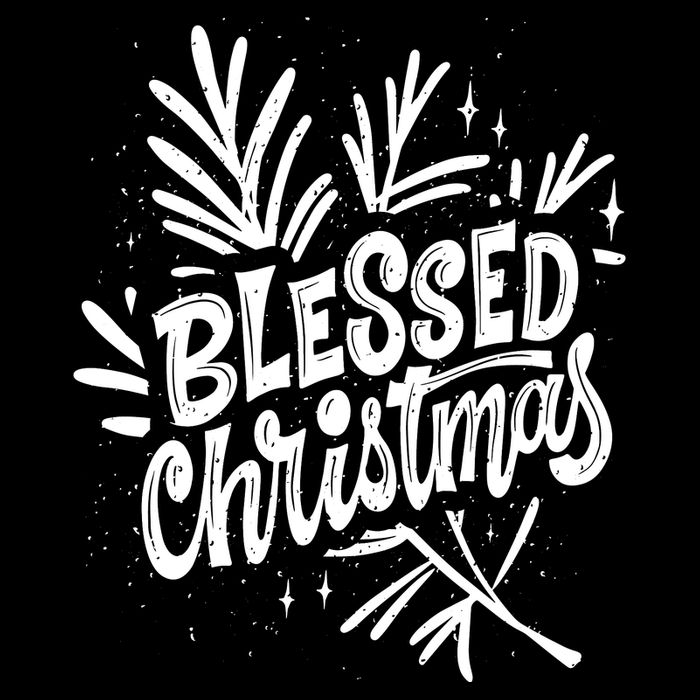 Blessed Christmas Holiday Drawstring Bag
