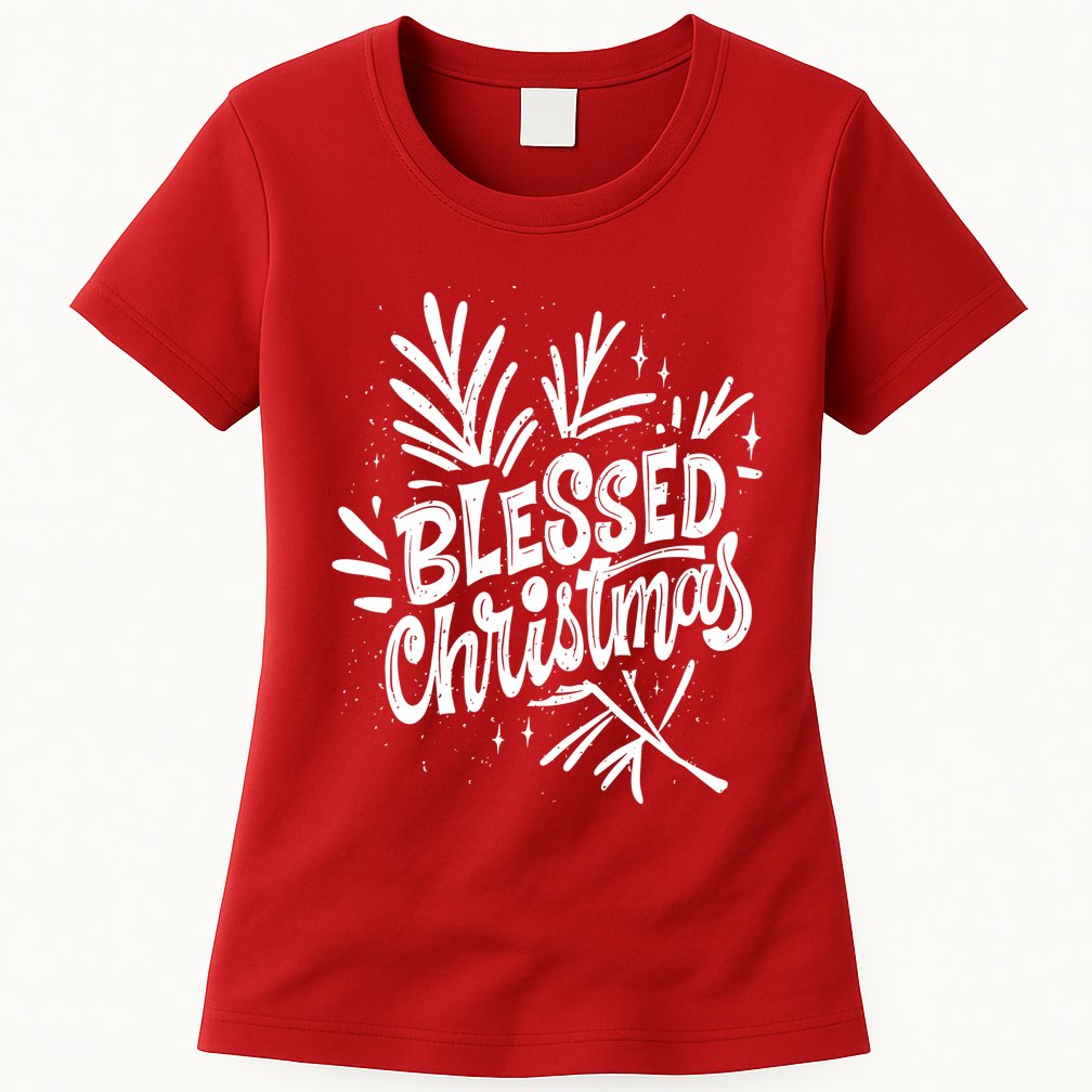 Blessed Christmas Holiday Womens T-Shirt
