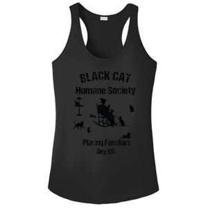 Black Cat Humane Society Funny Witch Halloween Ladies PosiCharge Competitor Racerback Tank