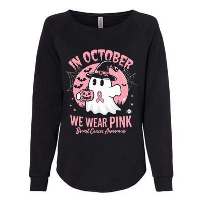 Breast Cancer Halloween In October We Wear Womens California Wash Sweatshirt