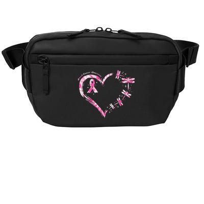 Breast Cancer Heart Dragonflies Awareness Crossbody Pack