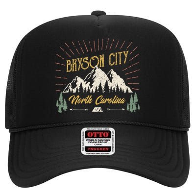 Bryson City Hiking North Carolina High Crown Mesh Back Trucker Hat