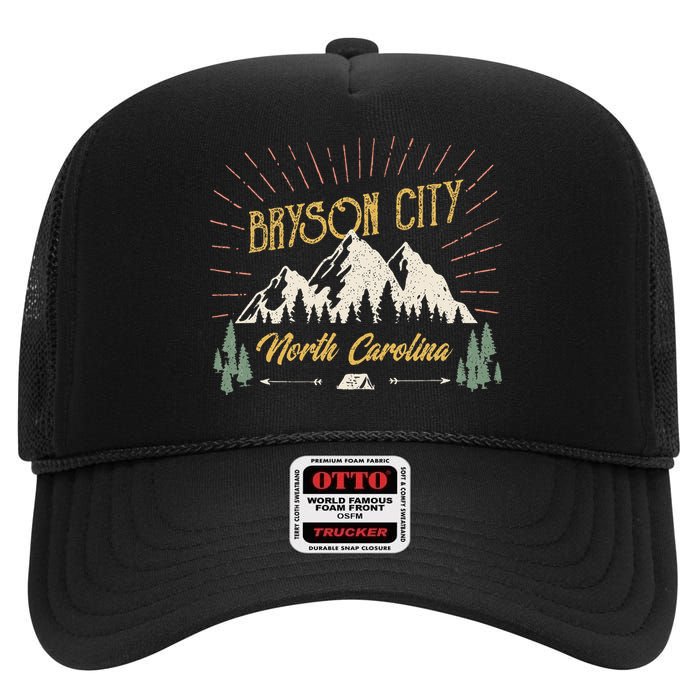 Bryson City Hiking North Carolina High Crown Mesh Back Trucker Hat