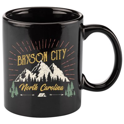 Bryson City Hiking North Carolina 11oz C Handle Ceramic Mug