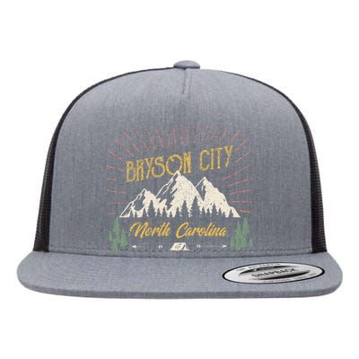 Bryson City Hiking North Carolina Flat Bill Trucker Hat