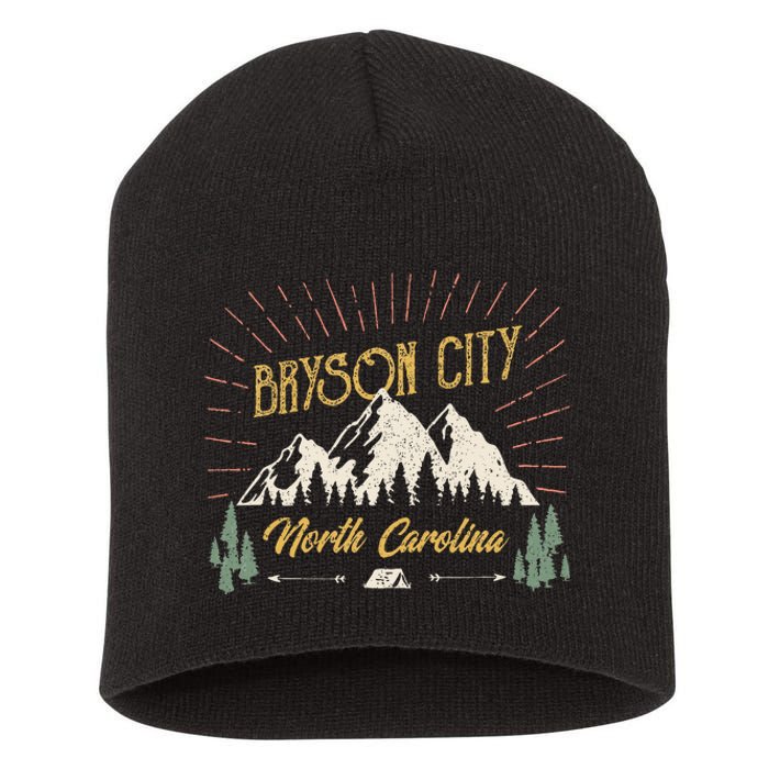 Bryson City Hiking North Carolina Short Acrylic Beanie