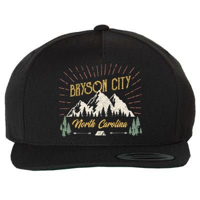 Bryson City Hiking North Carolina Wool Snapback Cap