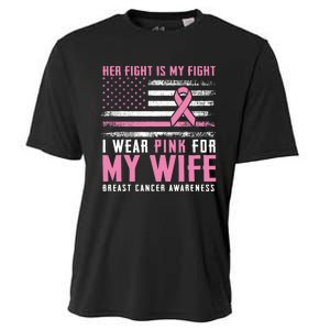 Breast Cancer Her Fight Is My Fight I Wear Pink Wife Breast Cancer Support Cooling Performance Crew T-Shirt