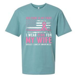 Breast Cancer Her Fight Is My Fight I Wear Pink Wife Breast Cancer Support Sueded Cloud Jersey T-Shirt