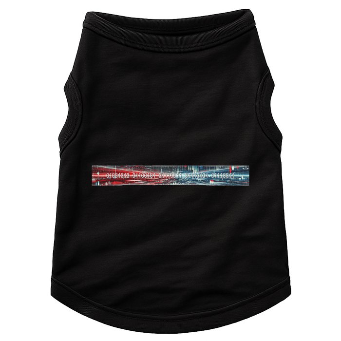 Binary Code Hidden Message Doggie Tank