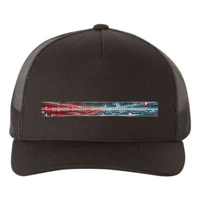Binary Code Hidden Message Yupoong Adult 5-Panel Trucker Hat