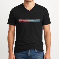 Binary Code Hidden Message V-Neck T-Shirt