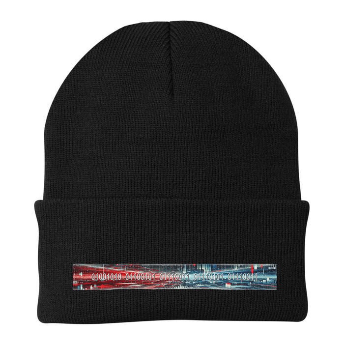 Binary Code Hidden Message Knit Cap Winter Beanie