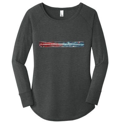 Binary Code Hidden Message Women's Perfect Tri Tunic Long Sleeve Shirt