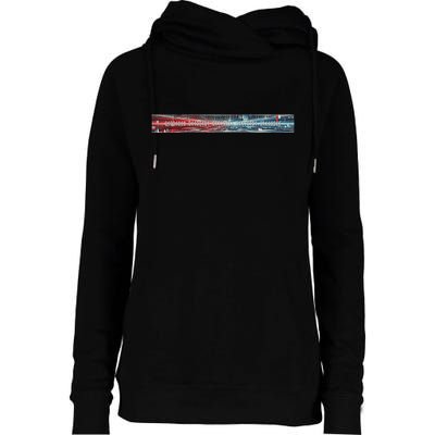 Binary Code Hidden Message Womens Funnel Neck Pullover Hood