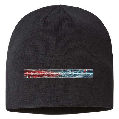 Binary Code Hidden Message Sustainable Beanie