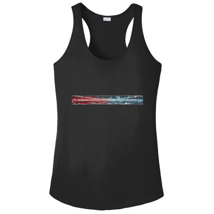 Binary Code Hidden Message Ladies PosiCharge Competitor Racerback Tank