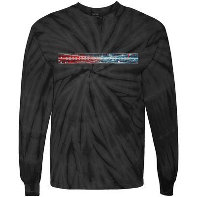 Binary Code Hidden Message Tie-Dye Long Sleeve Shirt