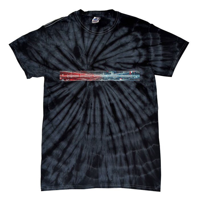 Binary Code Hidden Message Tie-Dye T-Shirt