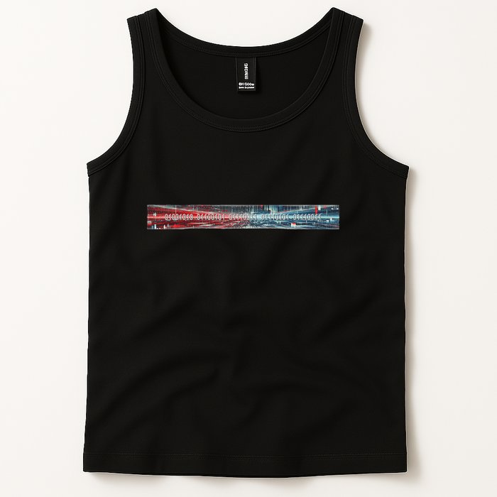Binary Code Hidden Message Tank Top