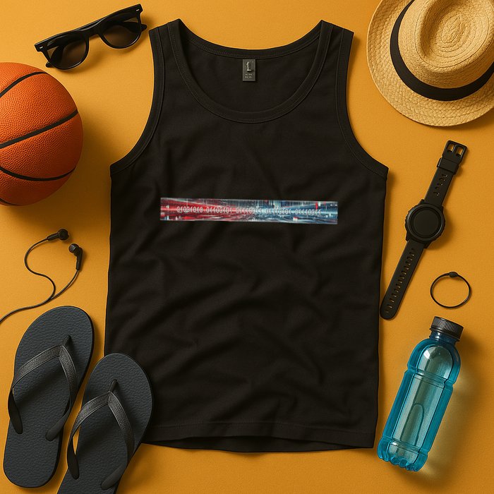 Binary Code Hidden Message Tank Top