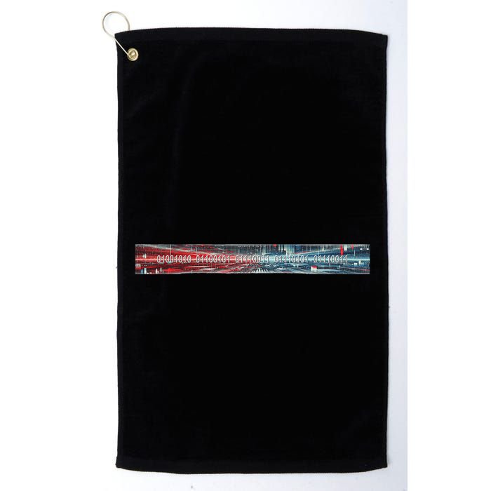 Binary Code Hidden Message Golf Towel