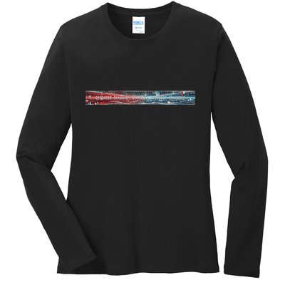 Binary Code Hidden Message Ladies Long Sleeve Shirt