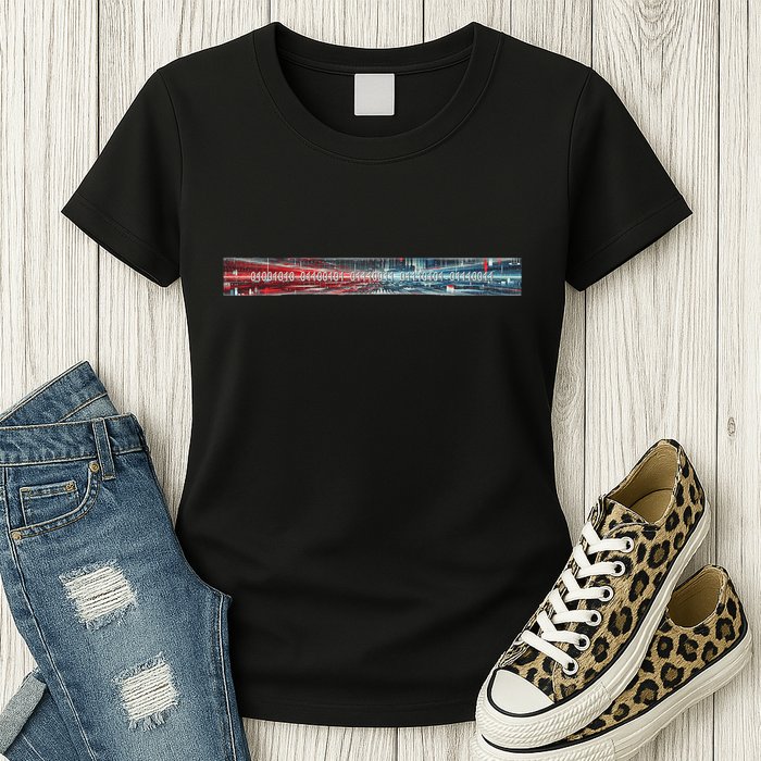 Binary Code Hidden Message Womens T-Shirt