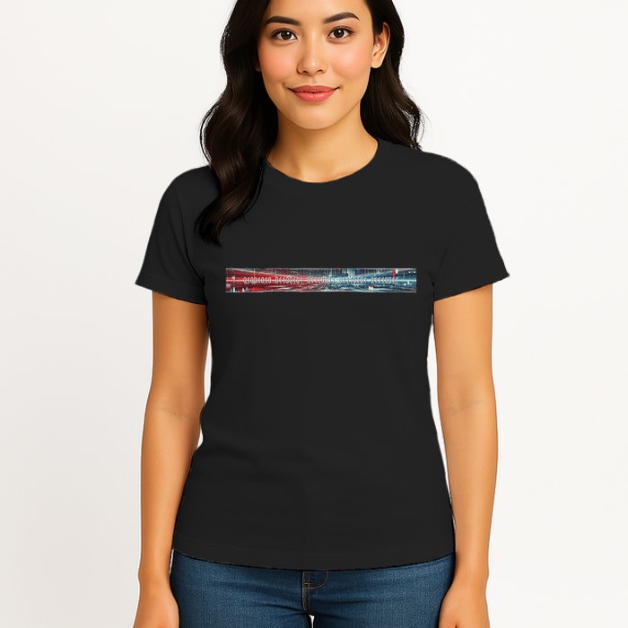 Binary Code Hidden Message Womens T-Shirt